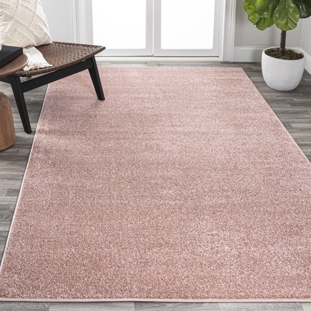 Haze Solid Low Pile Area Rug Pink. Picture 13