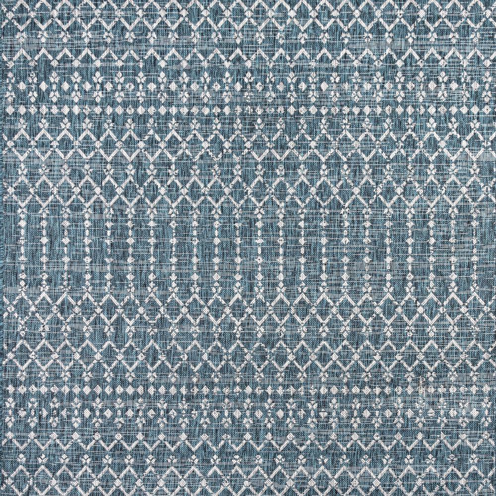 Ourika Moroccan Geometric Textured Weave Indoor/Outdoor Square Rug. Picture 2