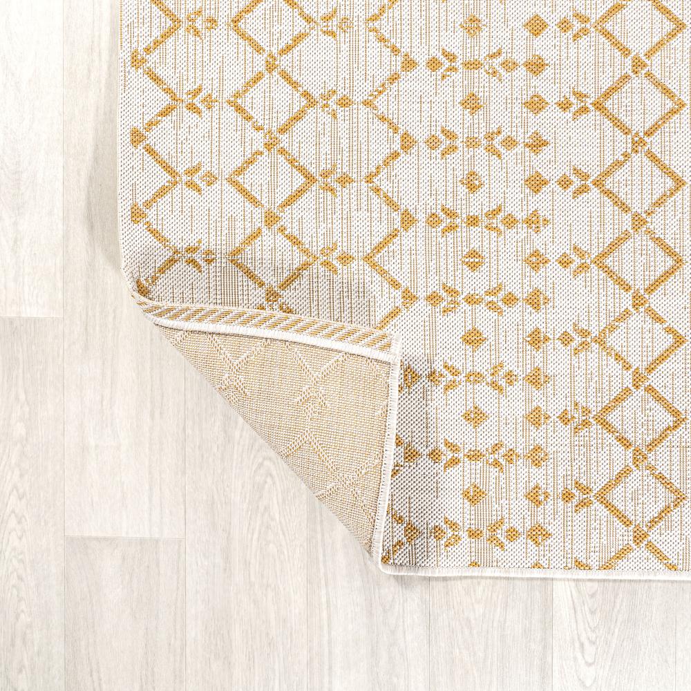 Ourika Moroccan Geometric Textured Weave Indoor/Outdoor Runner Rug. Picture 4