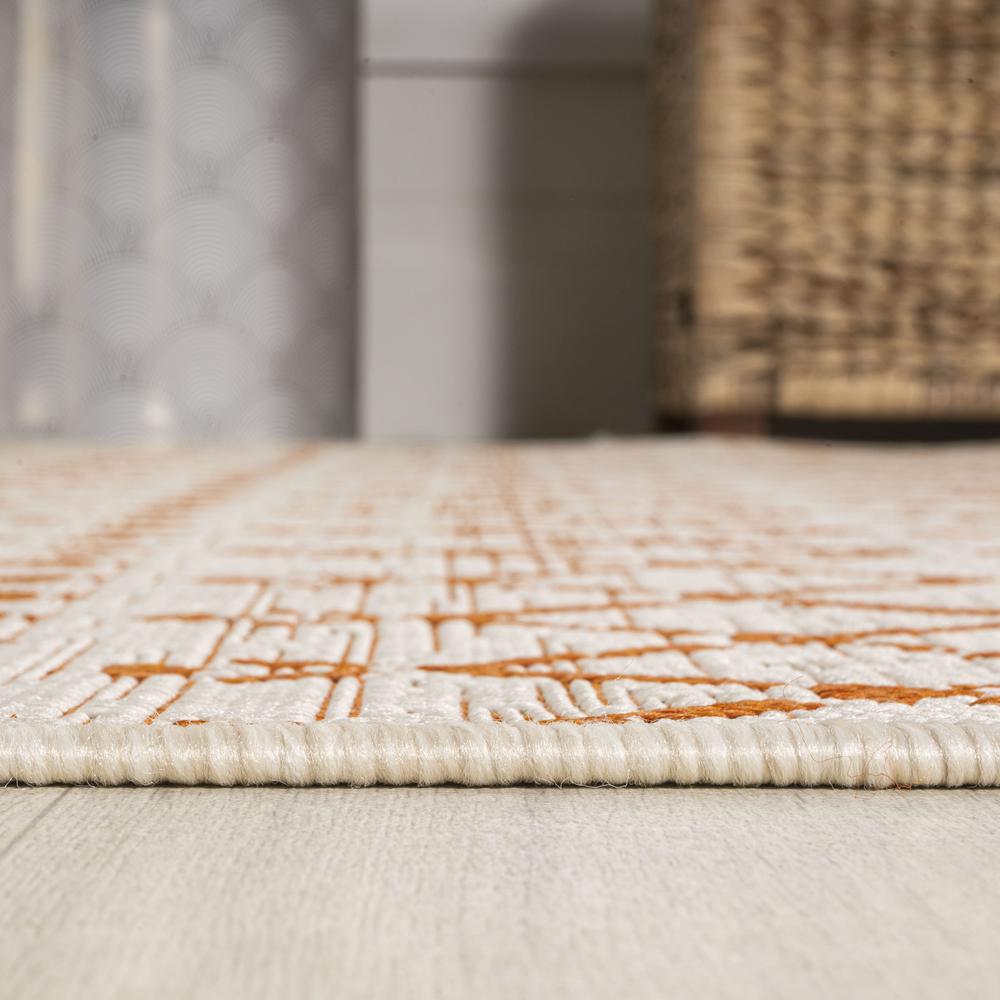 Ourika Moroccan Geometric Textured Weave Indoor/Outdoor Runner Rug. Picture 10