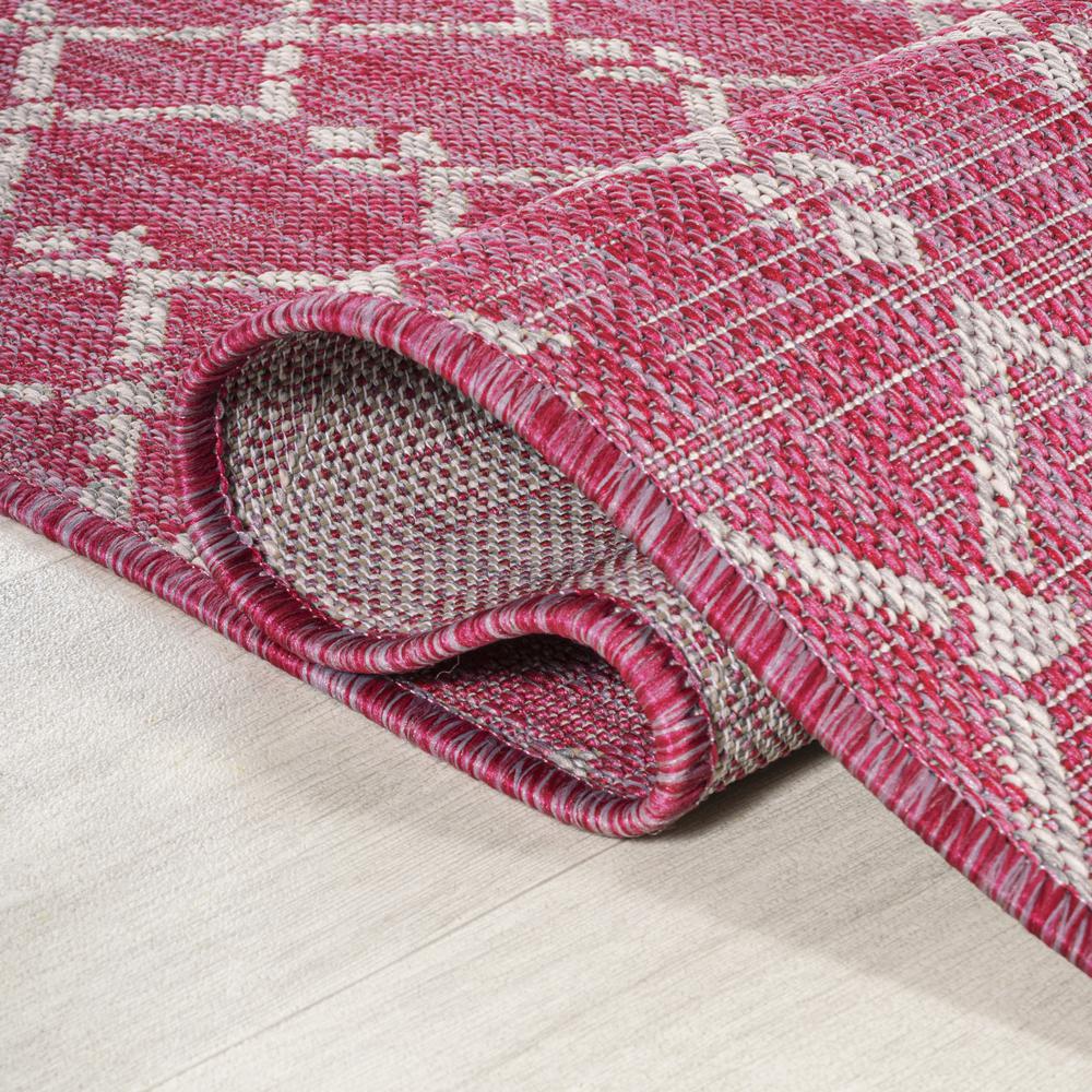 Ourika Moroccan Geometric Textured Weave Indoor/Outdoor Runner Rug. Picture 7