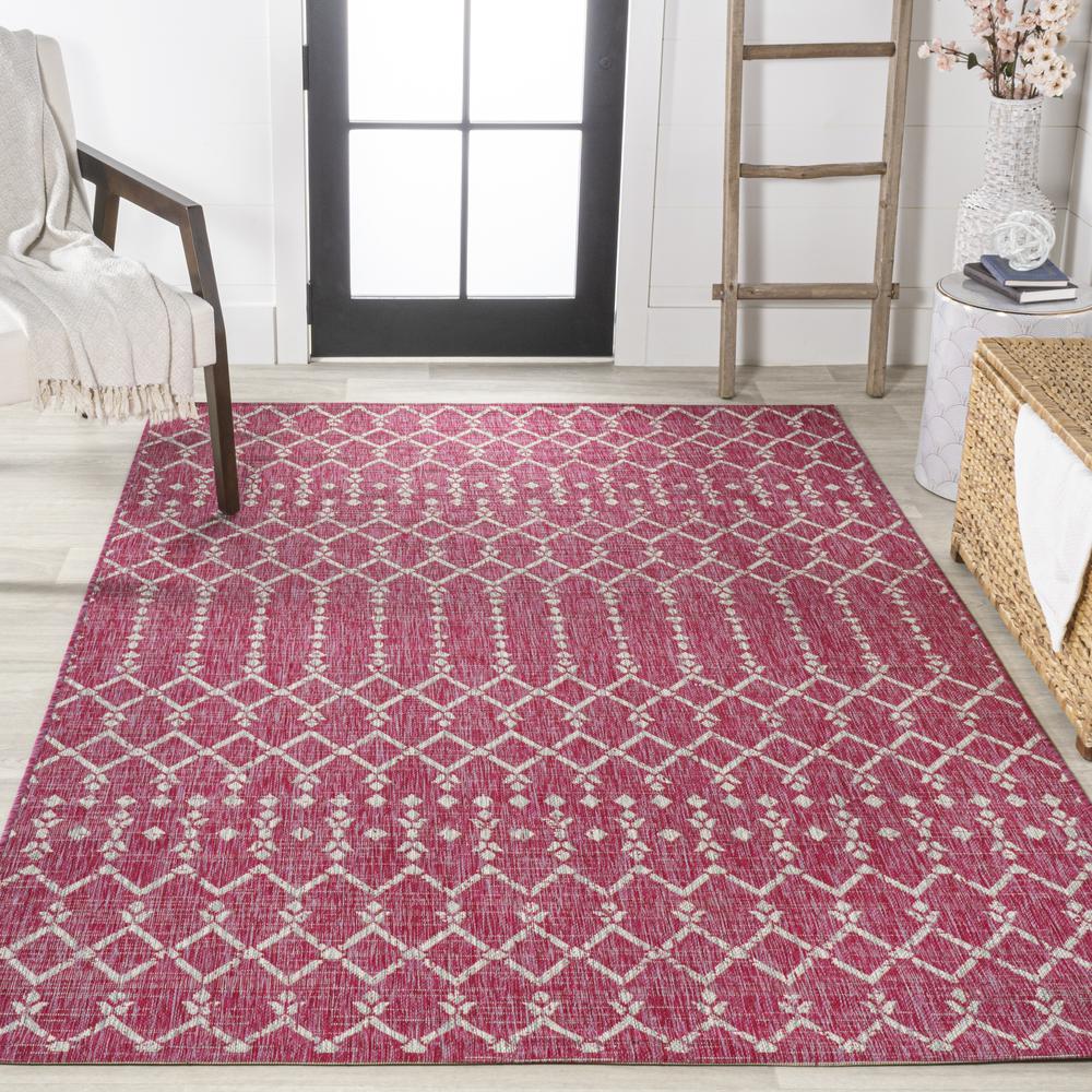 Ourika Moroccan Geometric Textured Weave Indoor/Outdoor Area Rug. Picture 18