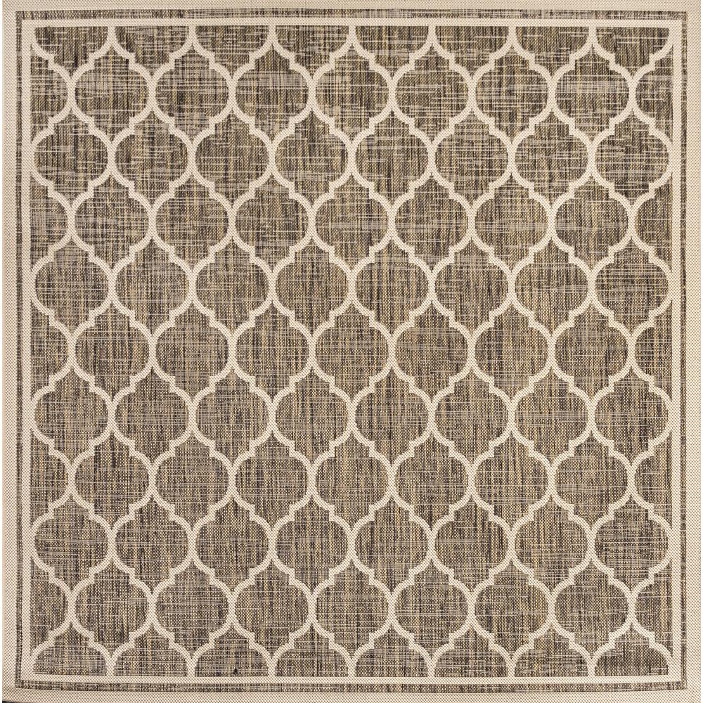 Trebol Moroccan Trellis Textured Weave Indoor/Outdoor Area Rug. Picture 2