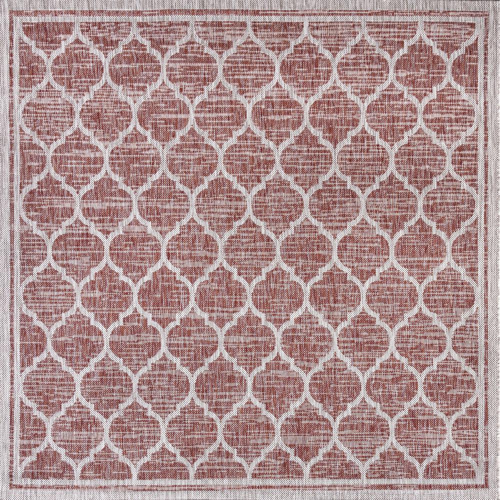 Trebol Moroccan Trellis Textured Weave Indoor/Outdoor Area Rug. Picture 2