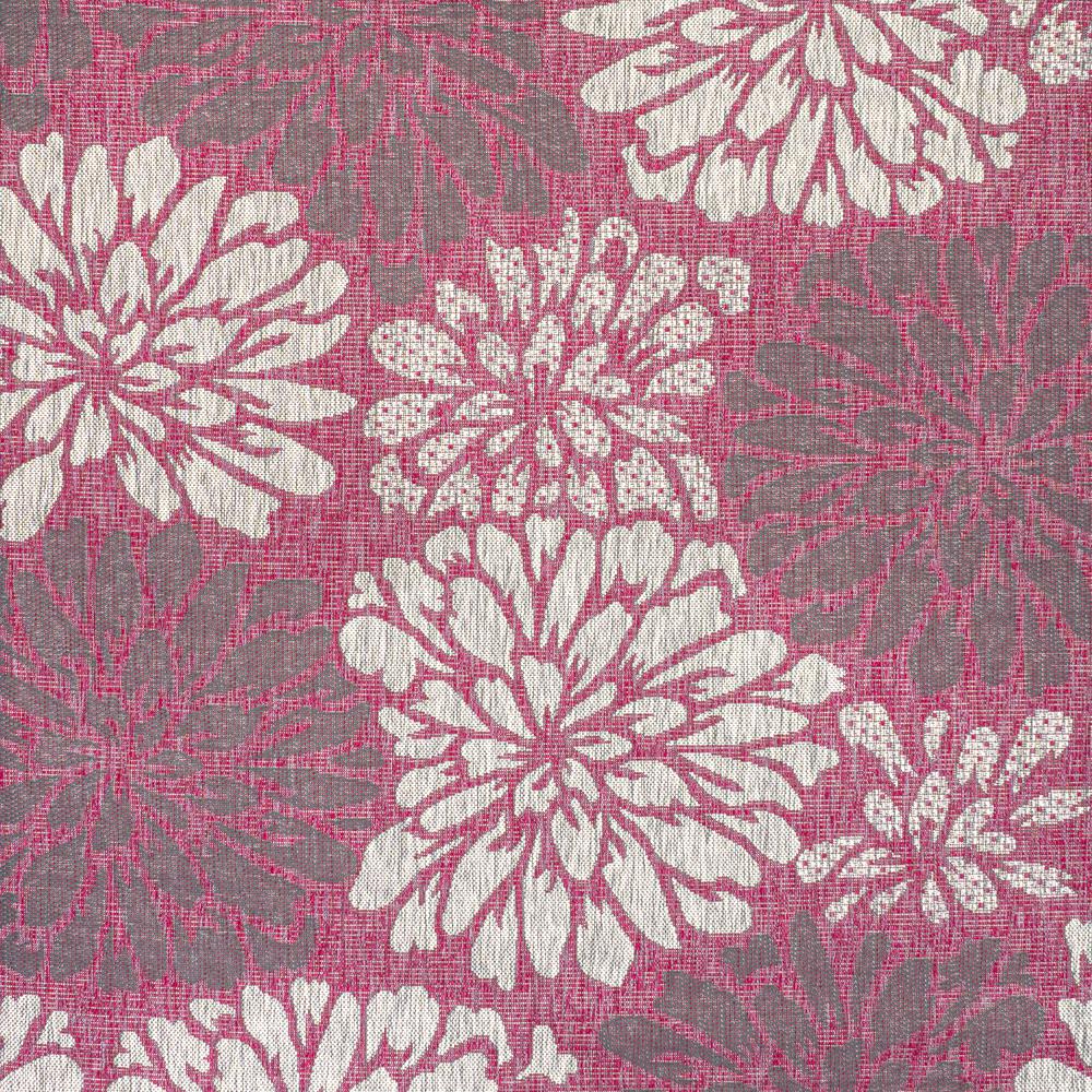 Zinnia Modern Floral Textured Weave Indoor/Outdoor Area Rug. Picture 2