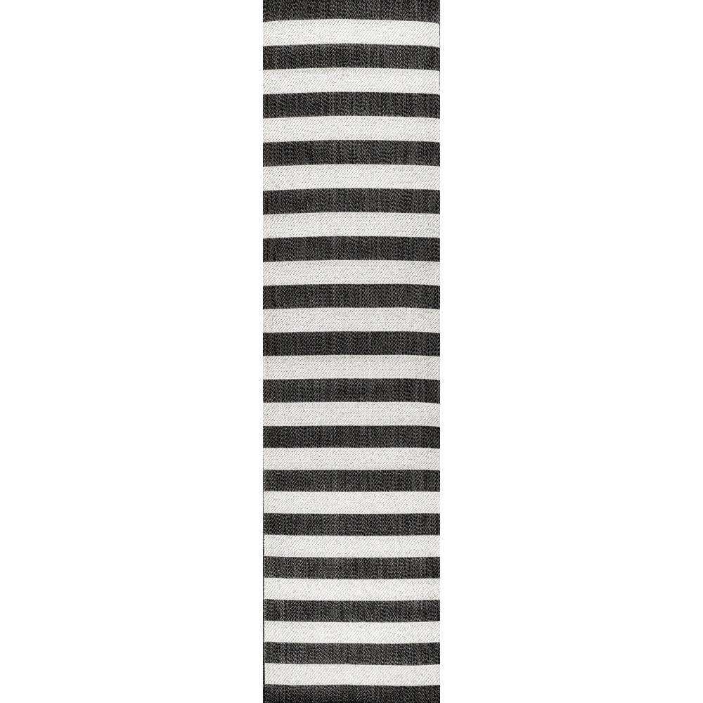 Negril Two Tone Wide Stripe Indoor/Outdoor Area Rug. Picture 2