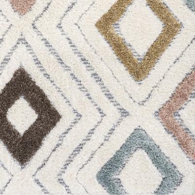Amira Diamond Tribal High-Low Area Rug. Picture 14