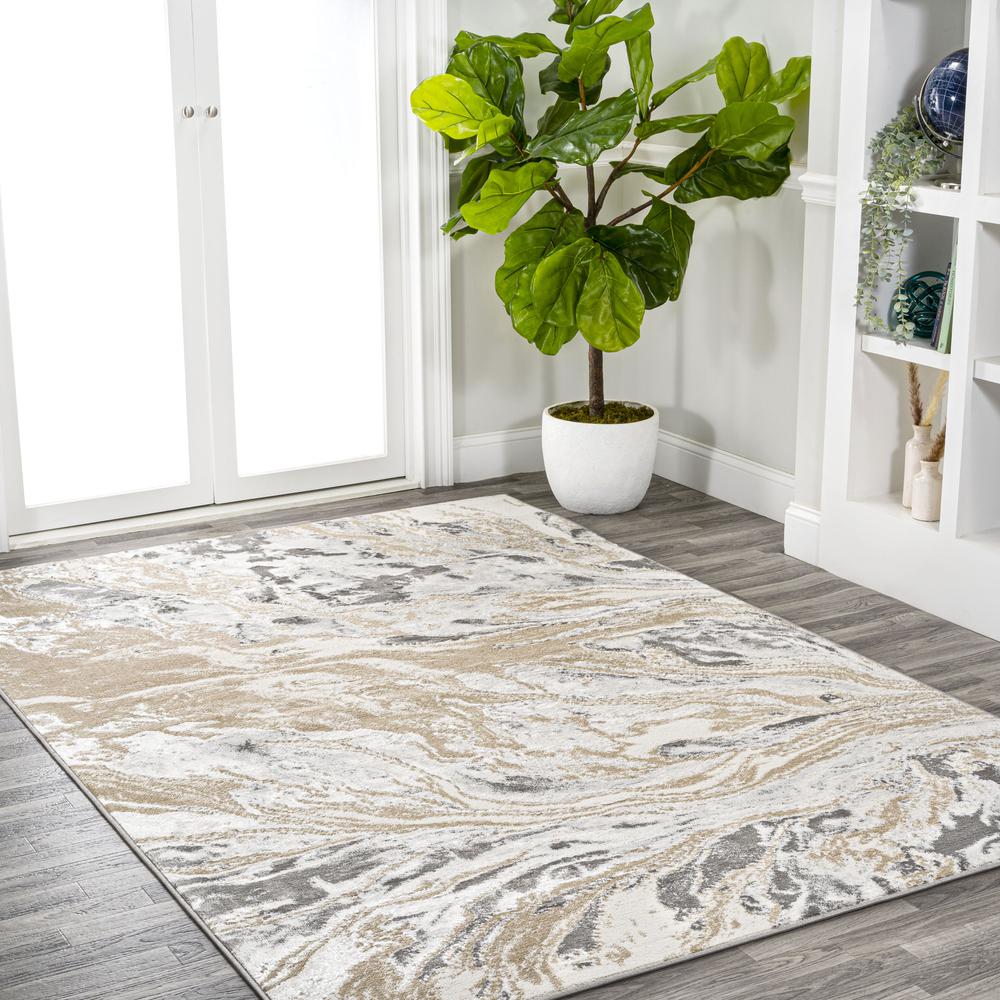 Swirl Marbled Abstract Area Rug. Picture 6