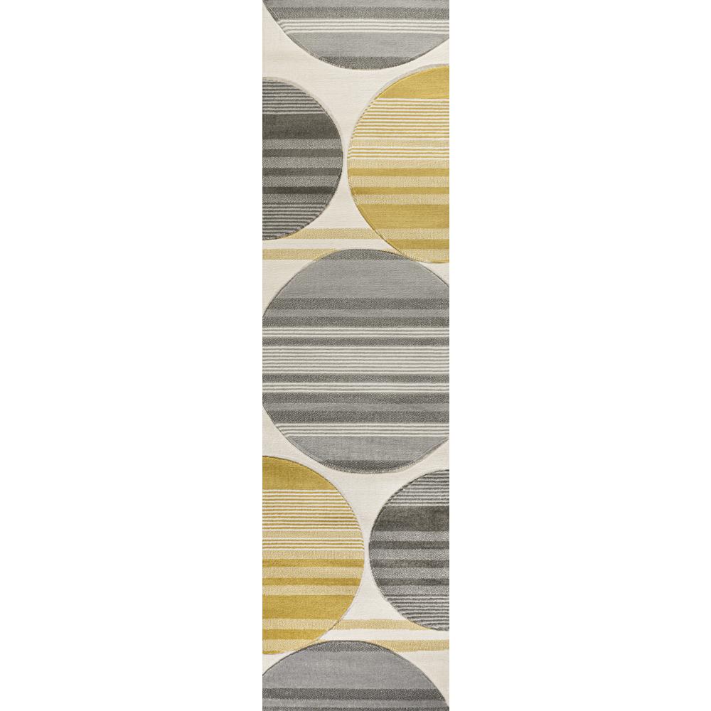 Nicky Geometric Striped Circles Area Rug. Picture 2