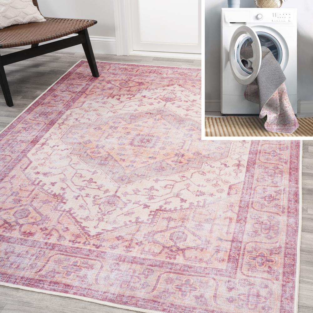 Alacati Ogee Medallion Washable Indoor/Outdoor Area Rug. Picture 11