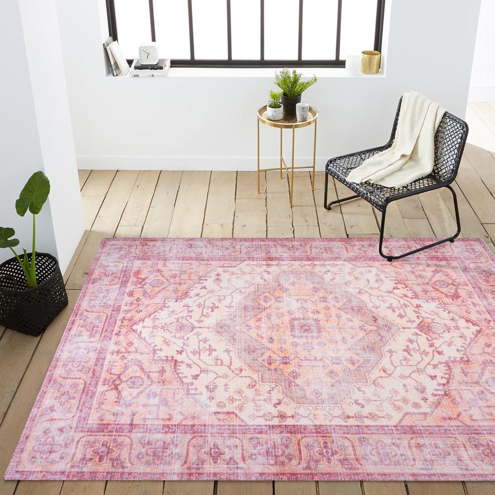 Alacati Ogee Medallion Washable Indoor/Outdoor Area Rug. Picture 12