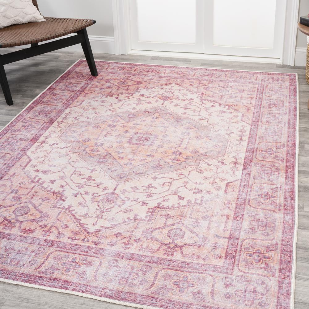 Alacati Ogee Medallion Washable Indoor/Outdoor Area Rug. Picture 3