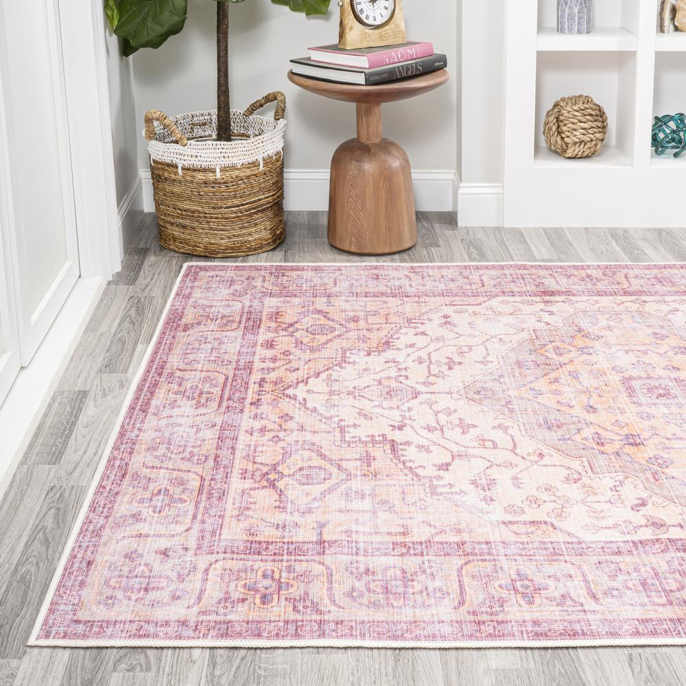 Alacati Ogee Medallion Washable Indoor/Outdoor Area Rug. Picture 4