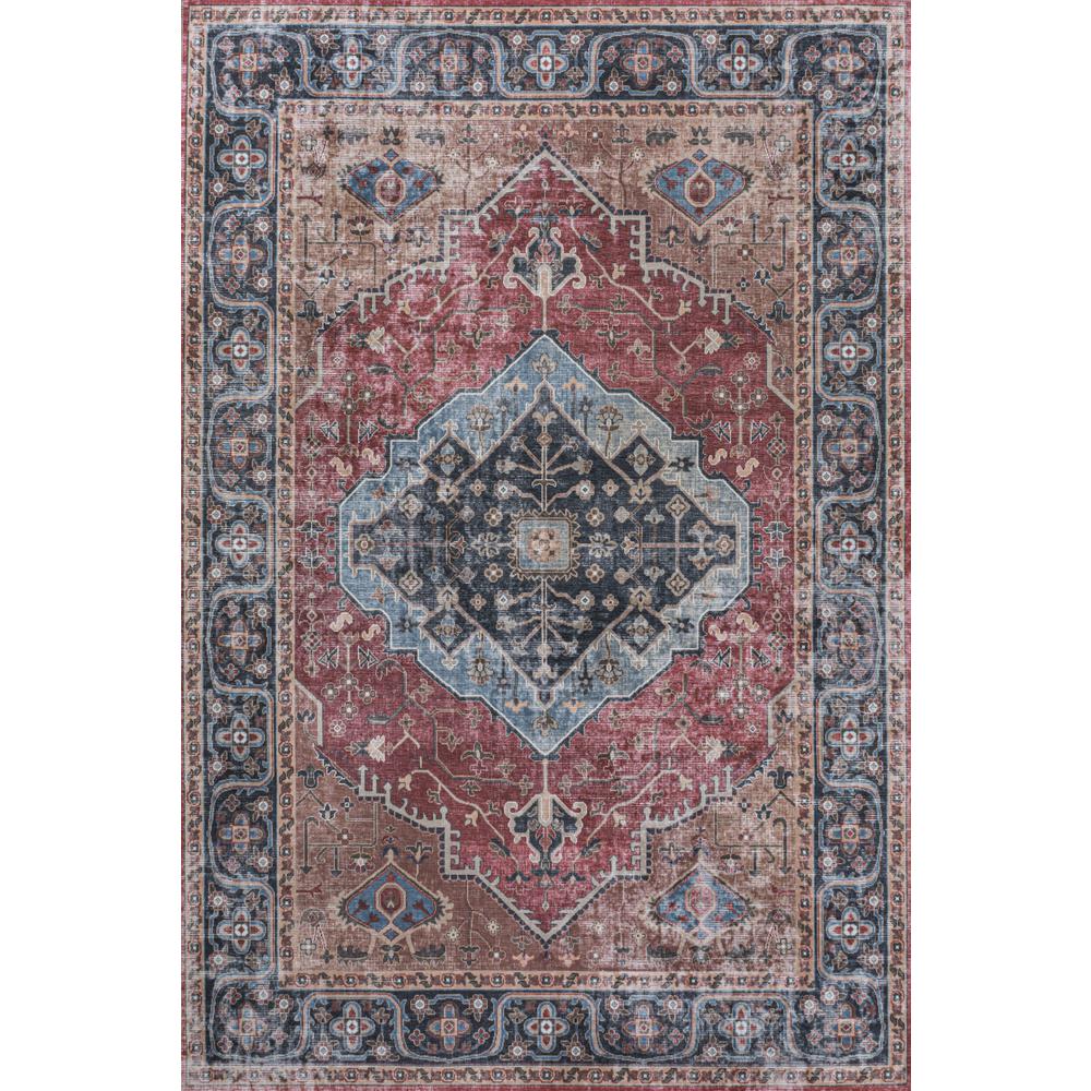 Alacati Ogee Medallion Machine-Washable Area Rug. Picture 2