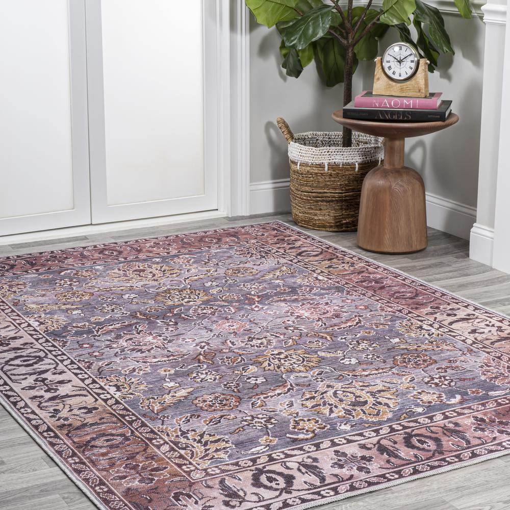 Victoria Ornate Persian All Over Washable Indoor/Outdoor Area Rug. Picture 6