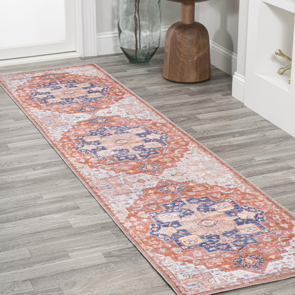 Maris Ornate Medallion Washable Indoor/Outdoor Area Rug. Picture 11
