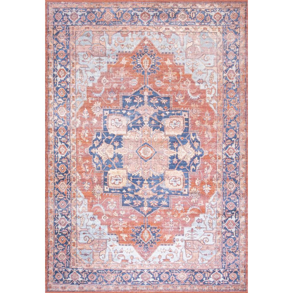 Maris Ornate Medallion Washable Indoor/Outdoor Area Rug. Picture 2