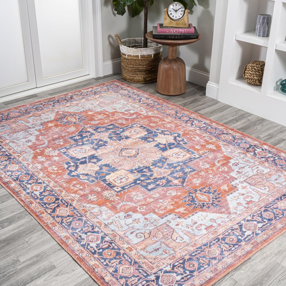 Maris Ornate Medallion Washable Indoor/Outdoor Area Rug. Picture 15