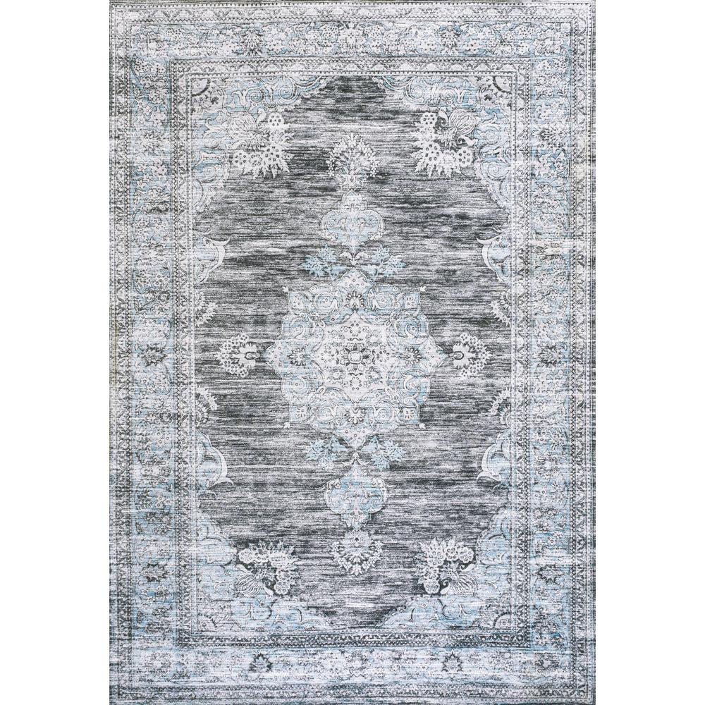 Bausch Bohemian Distressed Chenille Machine-Washable Area Rug. Picture 1