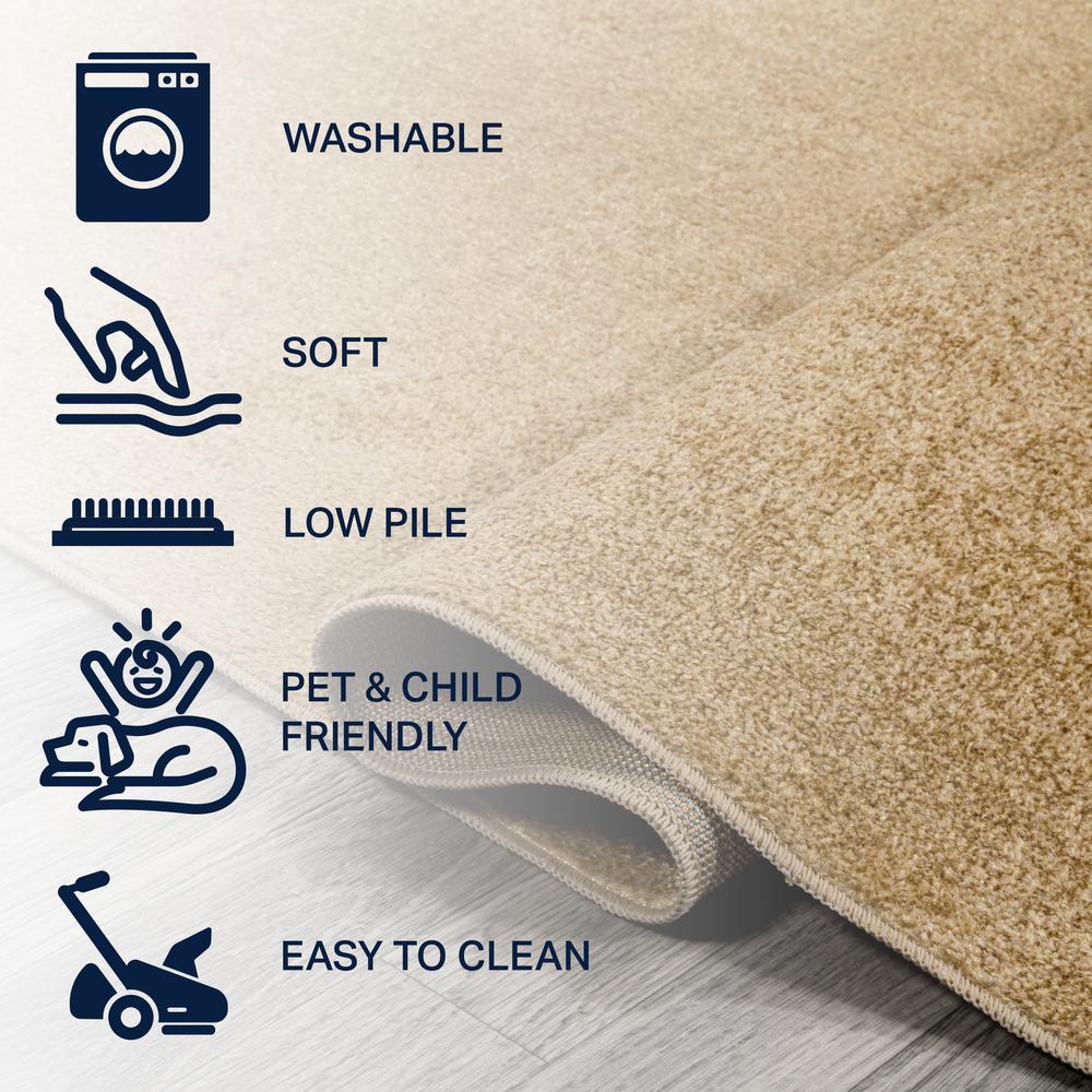 Twyla Classic Solid Low-Pile Machine-Washable Area Rug. Picture 6