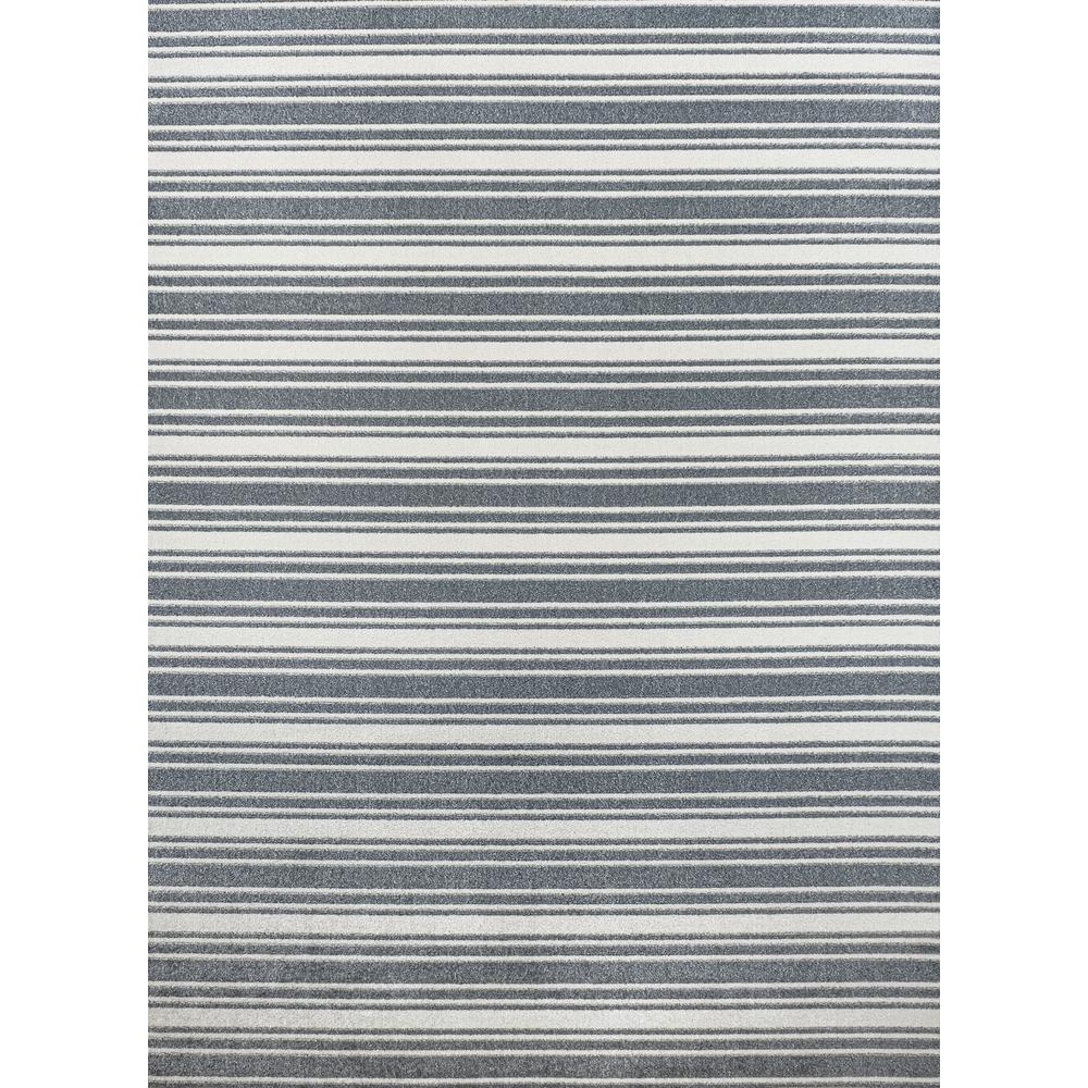 Fawning Two-Tone Striped Classic Low-Pile Machine-Washable Area Rug. Picture 2