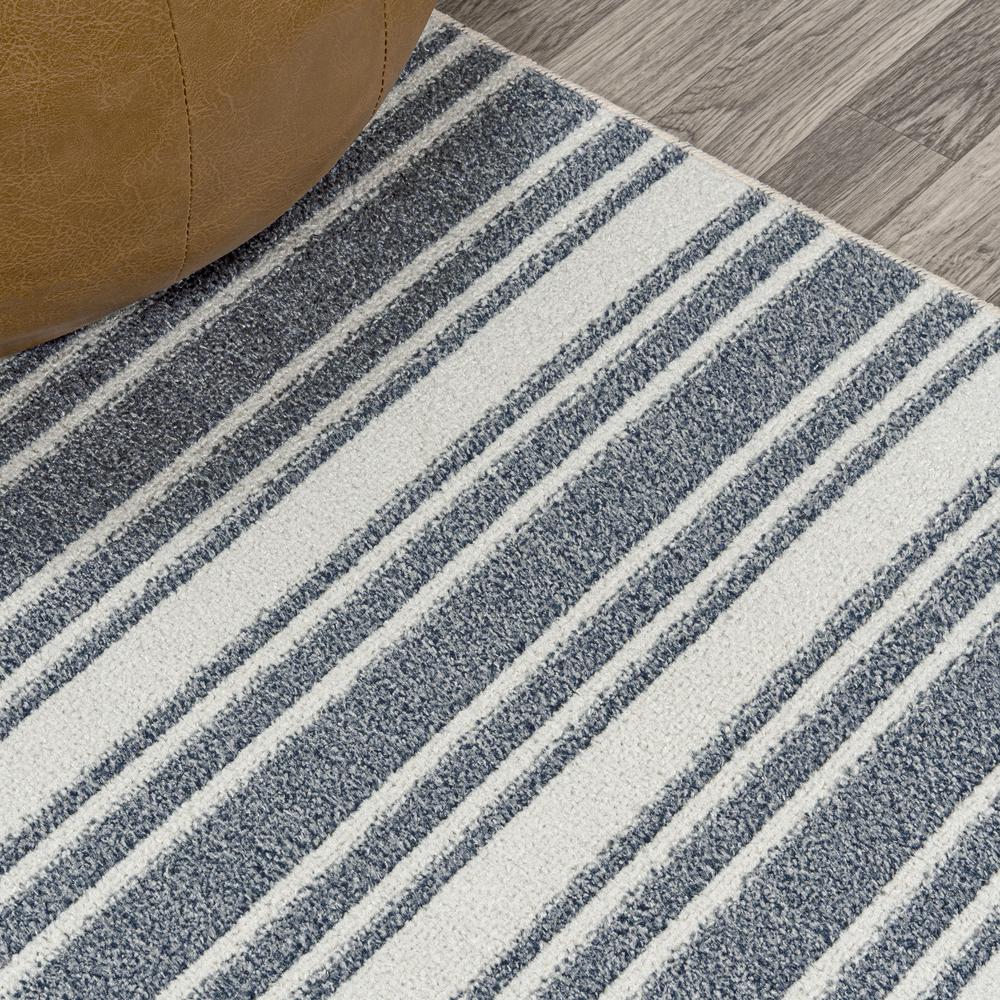 Fawning Two-Tone Striped Classic Low-Pile Machine-Washable Area Rug. Picture 3