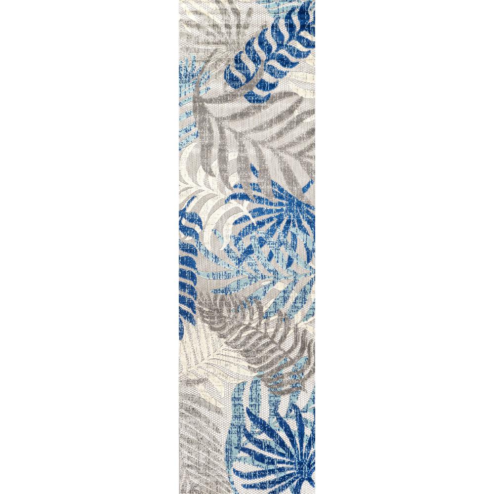 Tropics Palm Leaves Indoor/Outdoor Area Rug. Picture 1