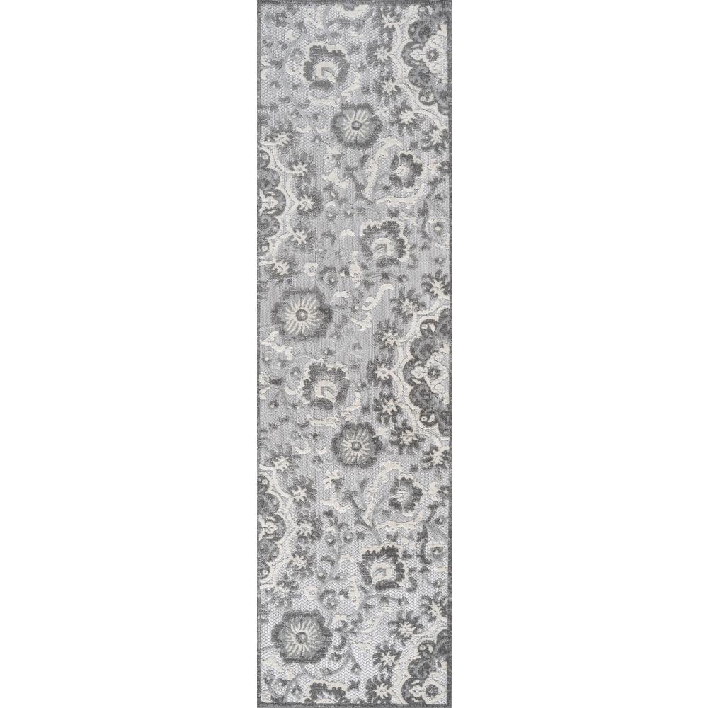 Lucena Modern Medallion High-Low Indoor/Outdoor Area Rug. Picture 1
