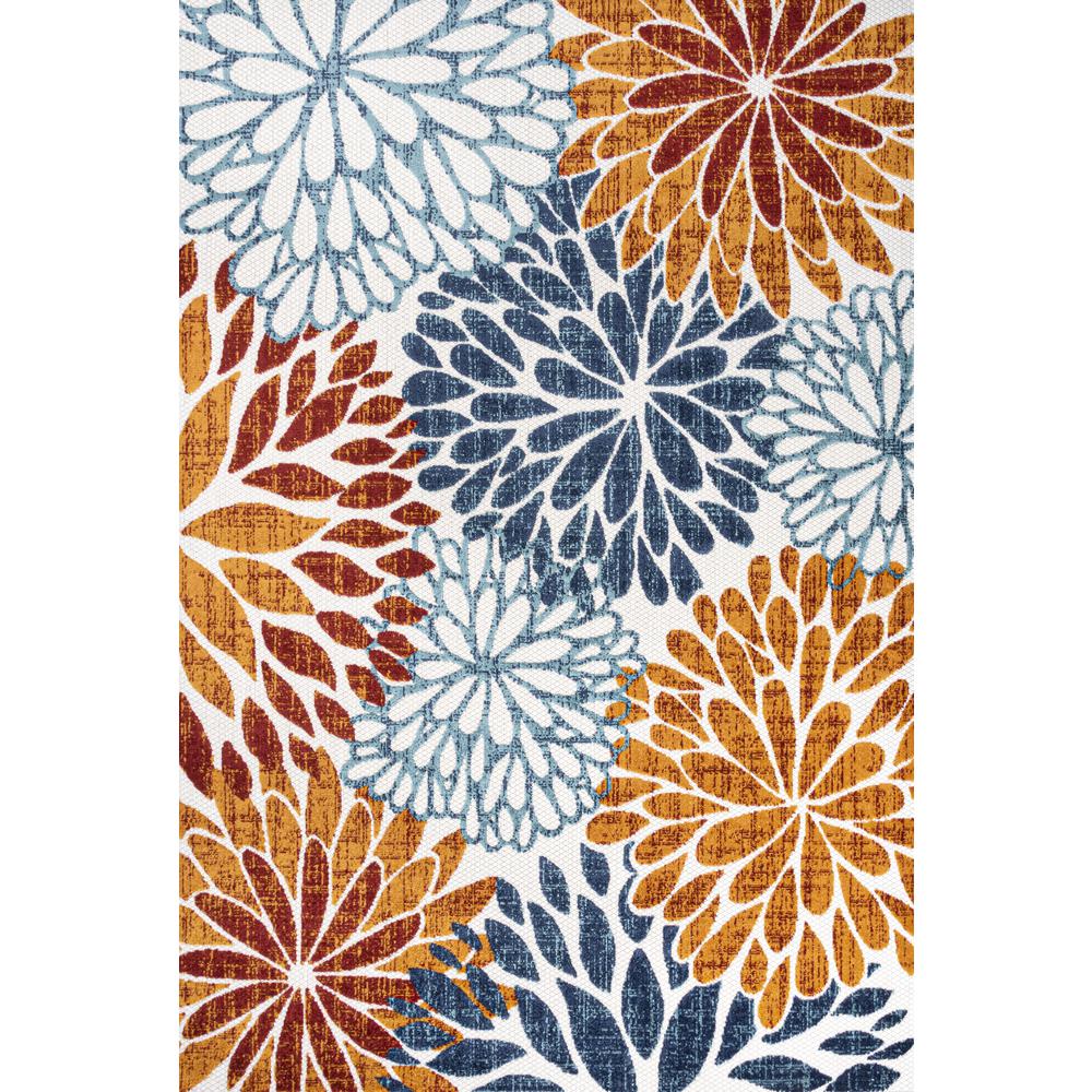 Crisantemo Floral High-Low Indoor/Outdoor Area Rug. The main picture.