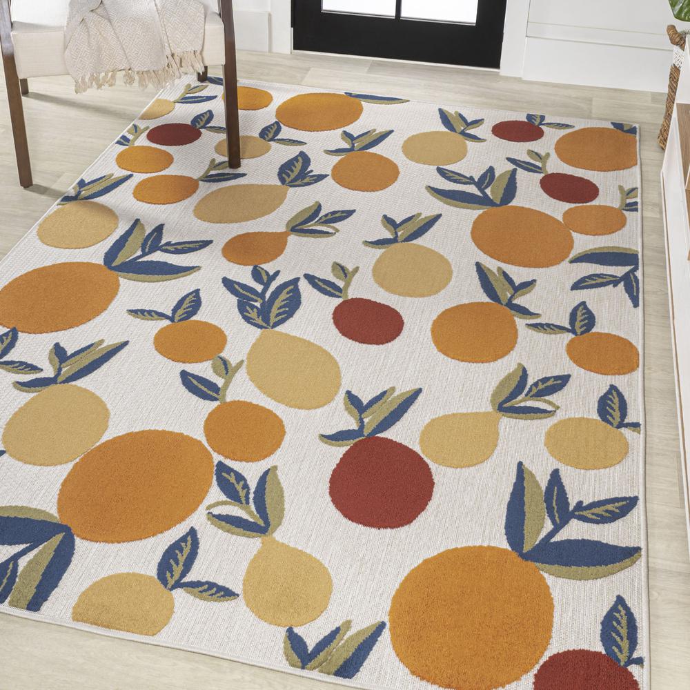 Limone Bold Lemon High-Low Indoor/Outdoor Area Rug. Picture 3