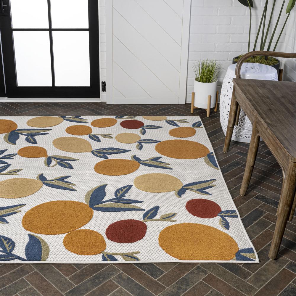 Limone Bold Lemon High-Low Indoor/Outdoor Area Rug. Picture 8