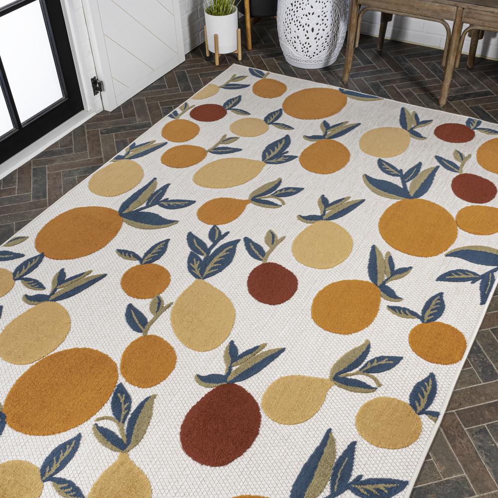 Limone Bold Lemon High-Low Indoor/Outdoor Area Rug. Picture 9