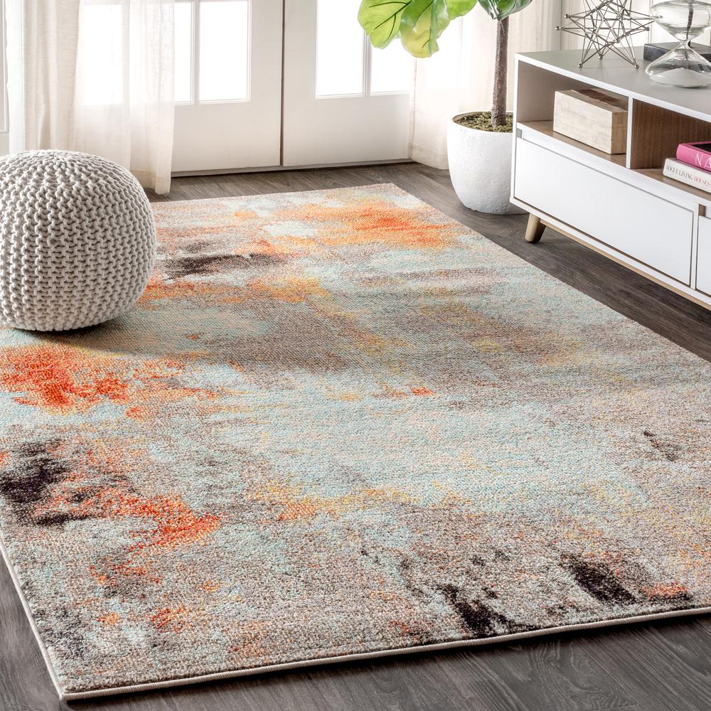 Contemporary Pop Modern Abstract Vintage Area Rug. Picture 3