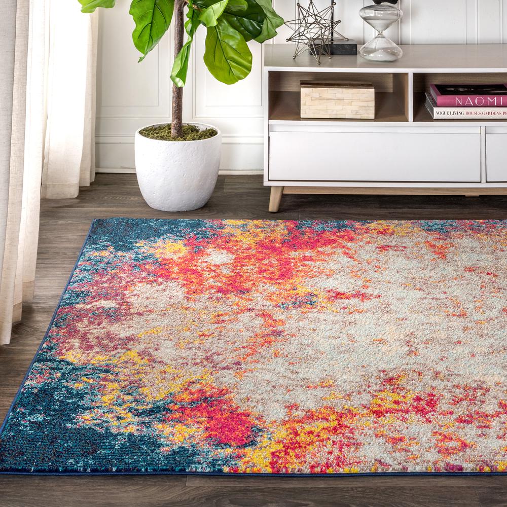 Contemporary Pop Modern Abstract Area Rug. Picture 4