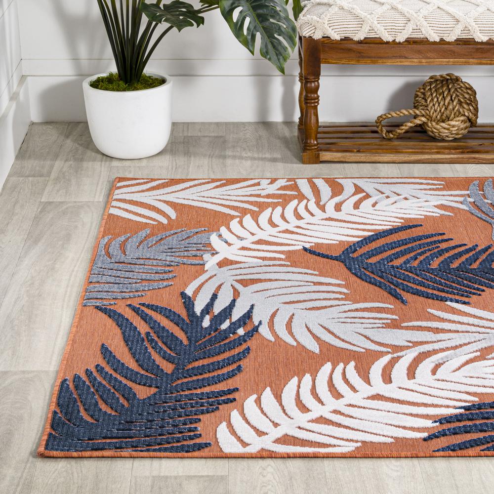 Montego High-Low Tropical Palm Area Rug. Picture 4