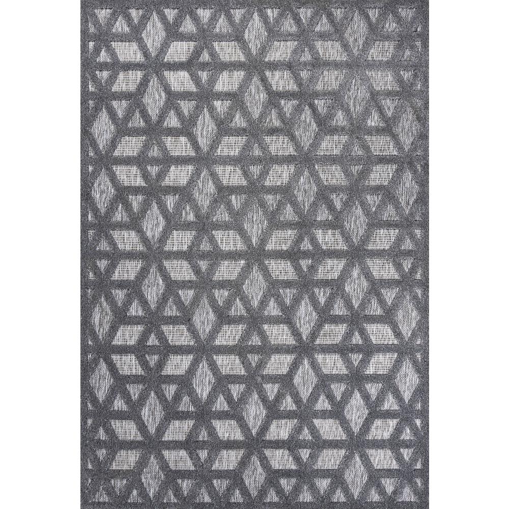 Talaia Neutral Geometric Indoor/Outdoor Area Rug. Picture 1