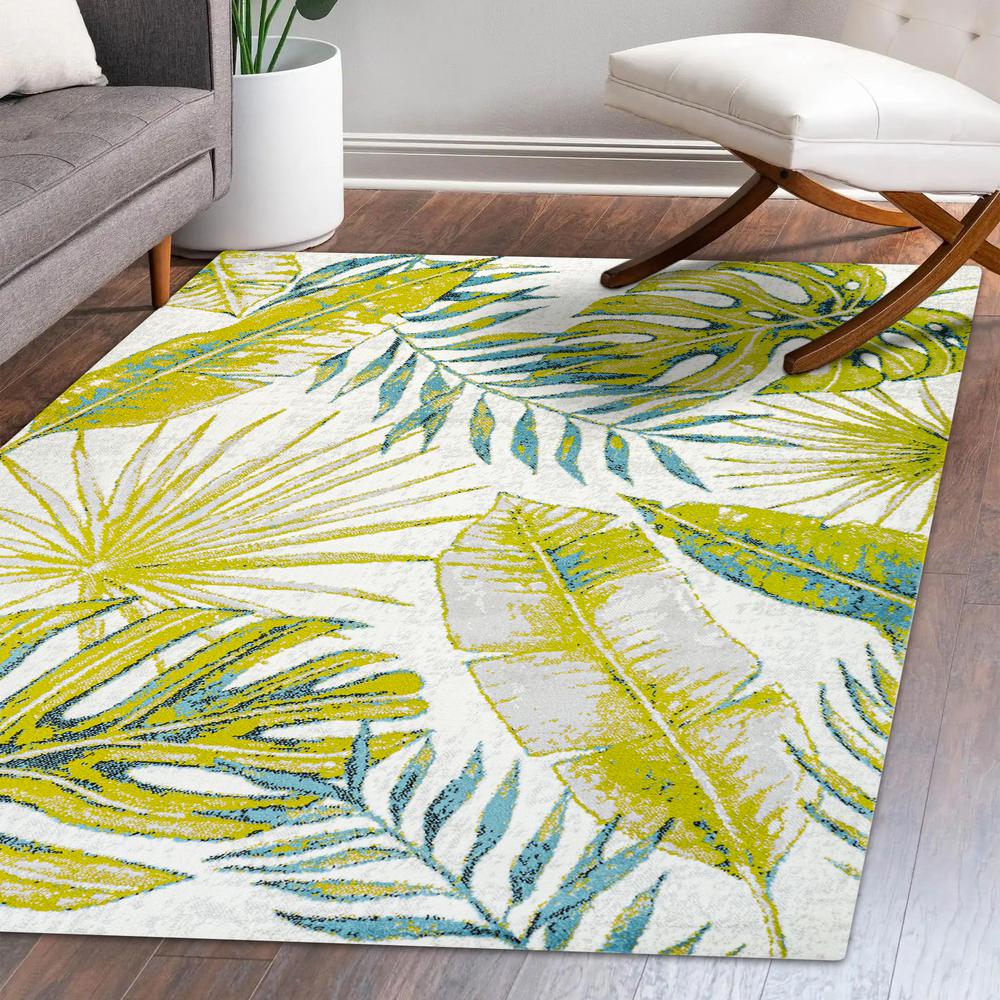 Monstera Tropical Leaves Area Rug. Picture 11