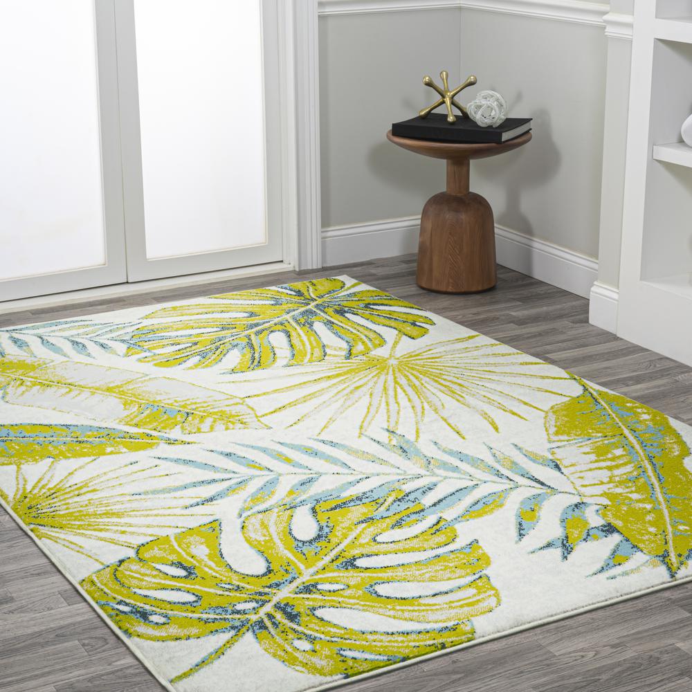 Monstera Tropical Leaves Area Rug. Picture 6
