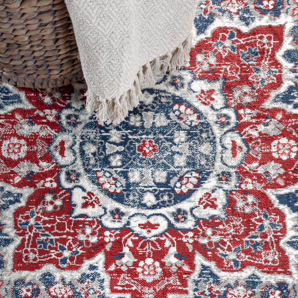 Modern Persian Vintage Moroccan Medallion Area Rug. Picture 6
