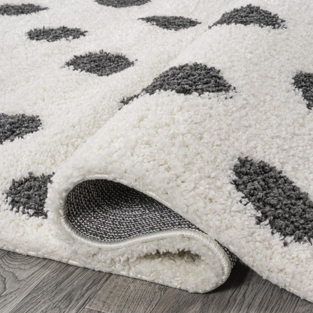 Pere Modern Charcoal Dot Shag Area Rug. Picture 10