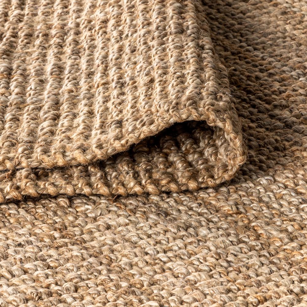 Pata Hand Woven Chunky Jute with Fringe Area Rug. Picture 8