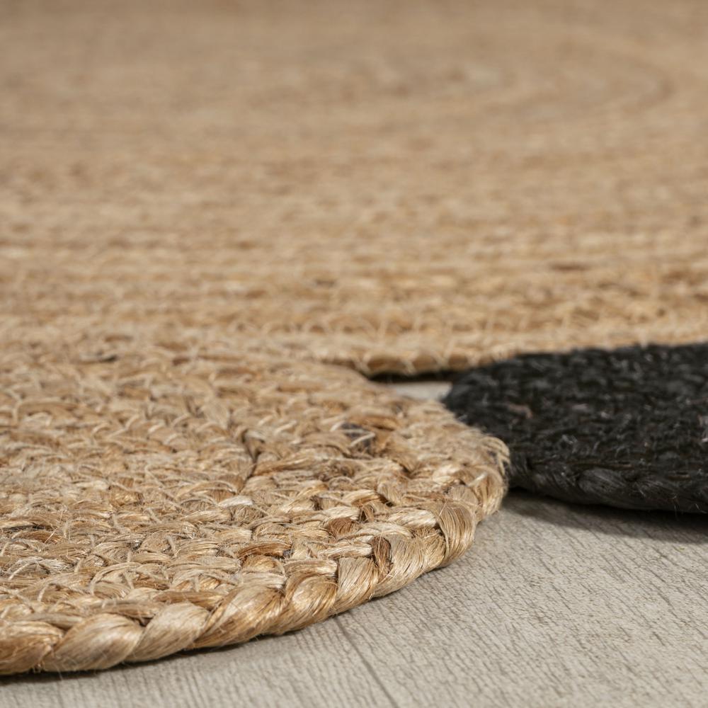Ayana Two Tone Jute Hippy Circle Area Rug. Picture 5