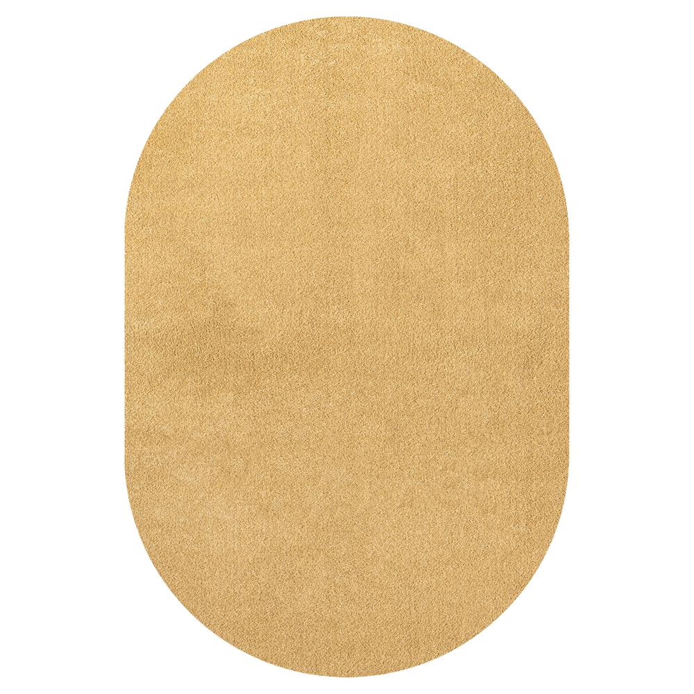 Haze Solid Low Pile Area Rug Mustard. Picture 1