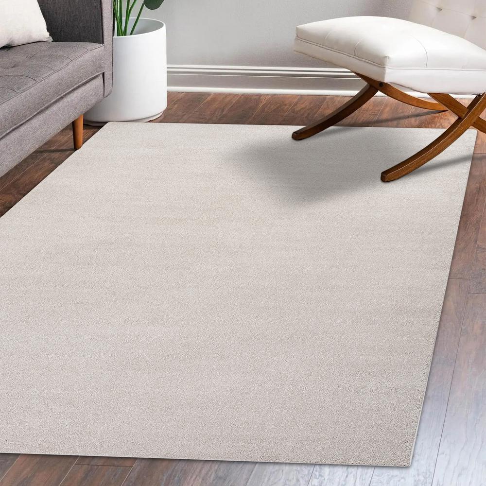 Haze Solid Low Pile Area Rug Ivory. Picture 13