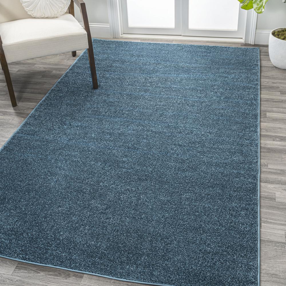 Haze Solid Low Pile Area Rug Turquoise. Picture 3