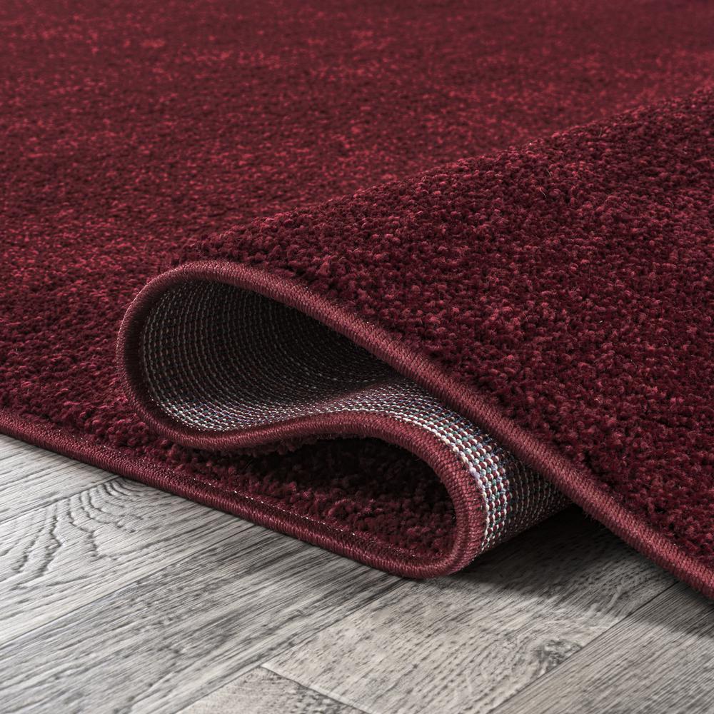 Haze Solid Low Pile Area Rug Dark Red. Picture 10