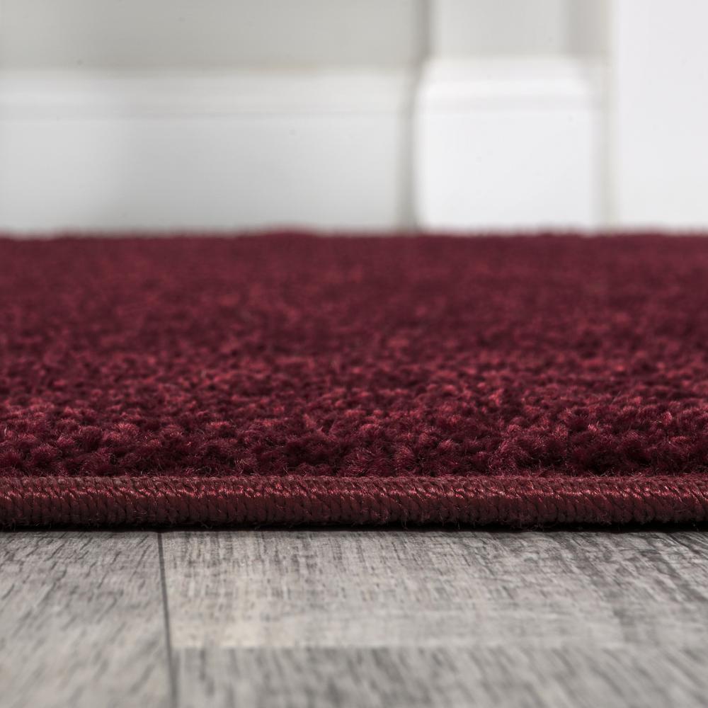 Haze Solid Low Pile Area Rug Dark Red. Picture 12