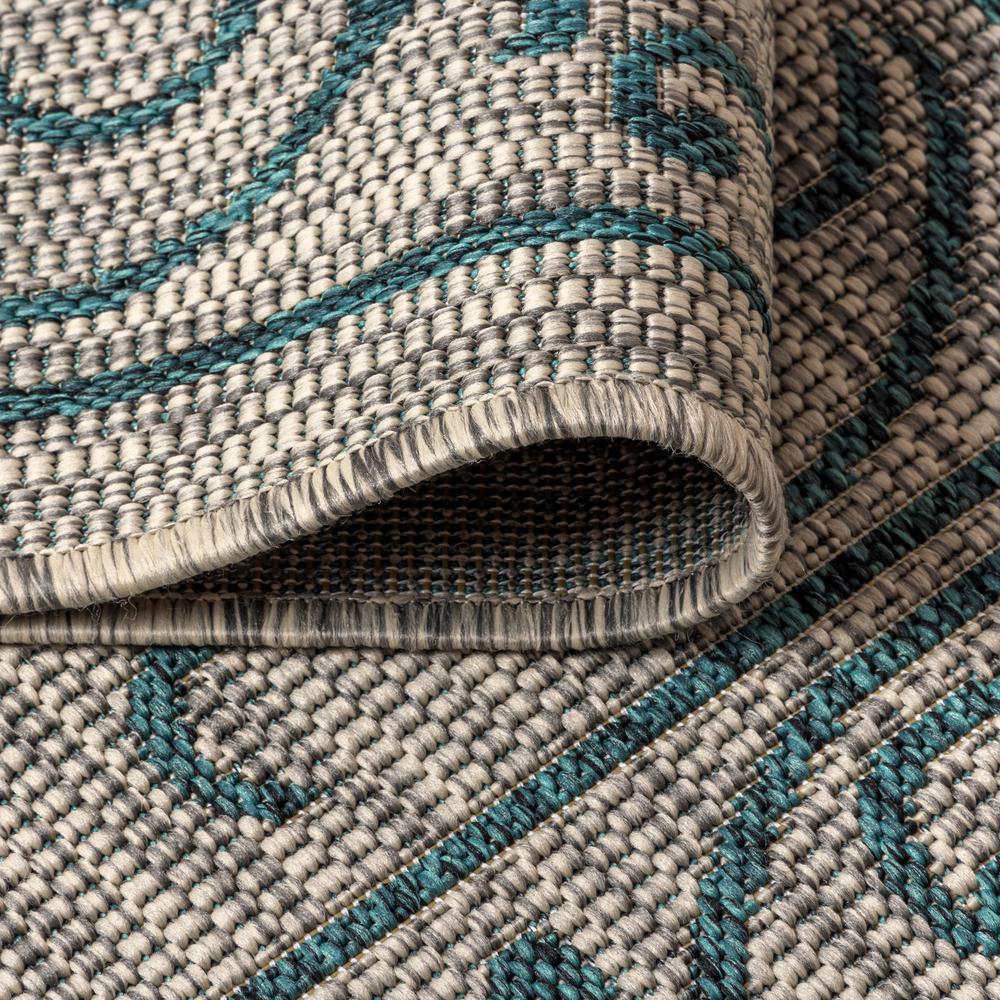 Jonathan Y Charleston Vintage Filigree Textured Weave Indoor/Outdoor Teal/Gray 3 ft. x 5 ft. Area Rug