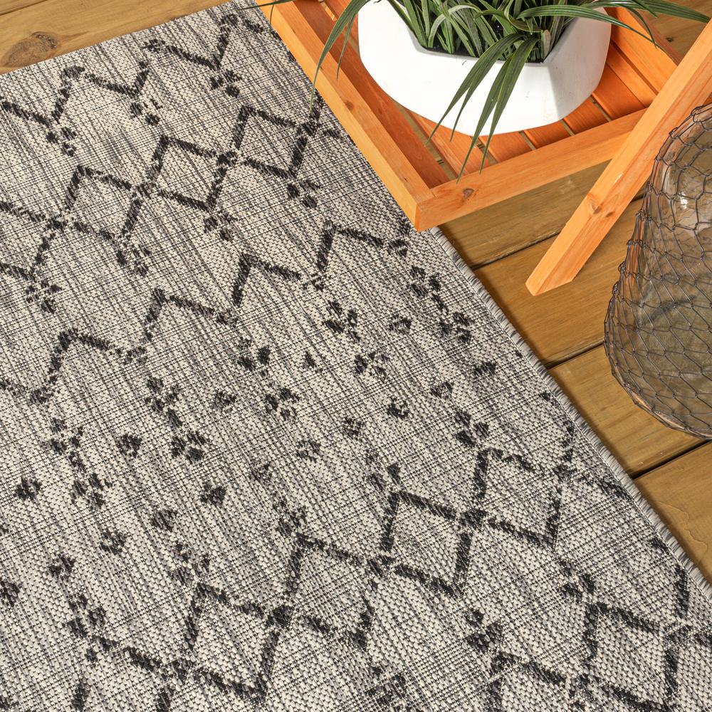 Ourika Moroccan Geometric Textured Weave Indoor/Outdoor Area Rug. Picture 9