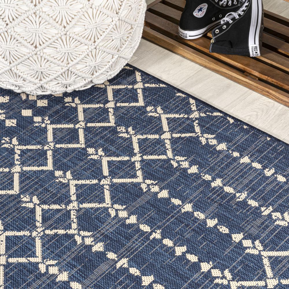 Ourika Moroccan Geometric Textured Weave Indoor/Outdoor Area Rug. Picture 12